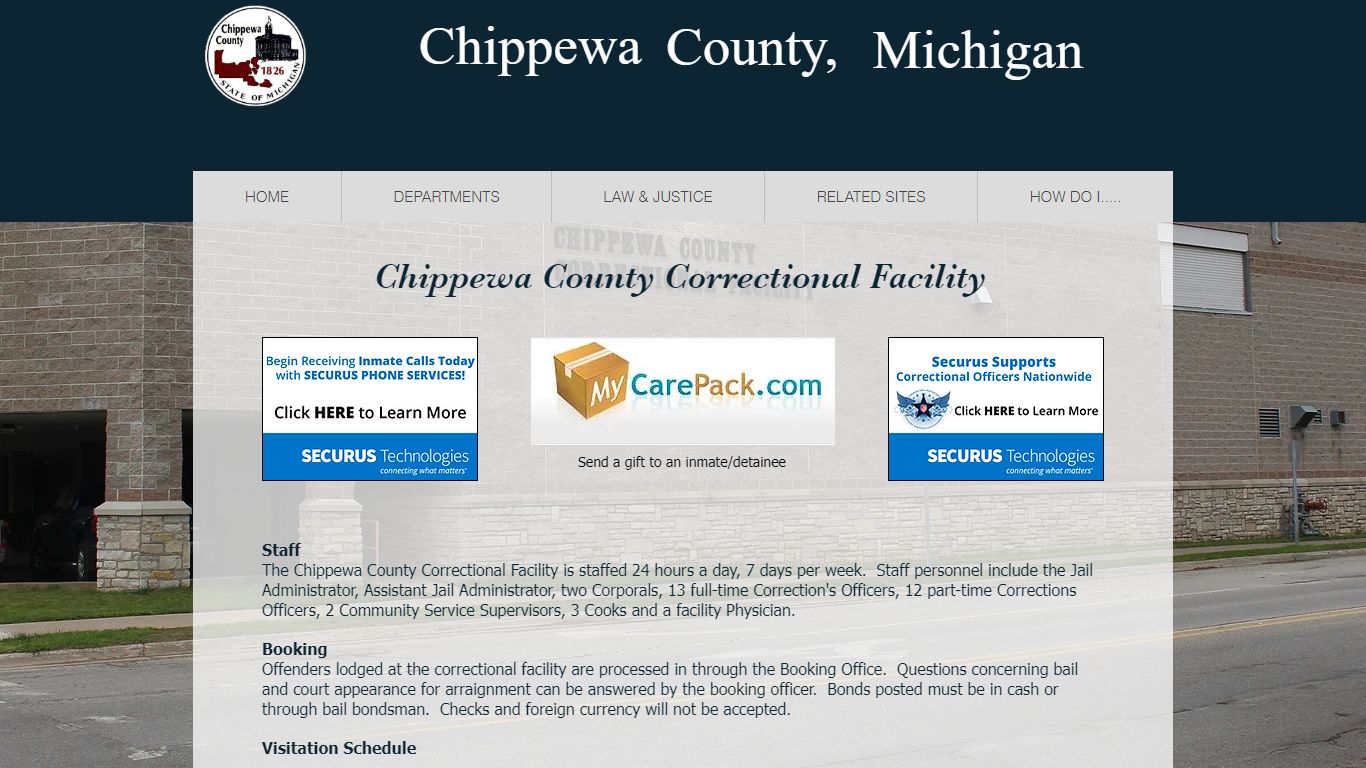SHERIFF CORRECTIONAL FACILITY | Chippewa County